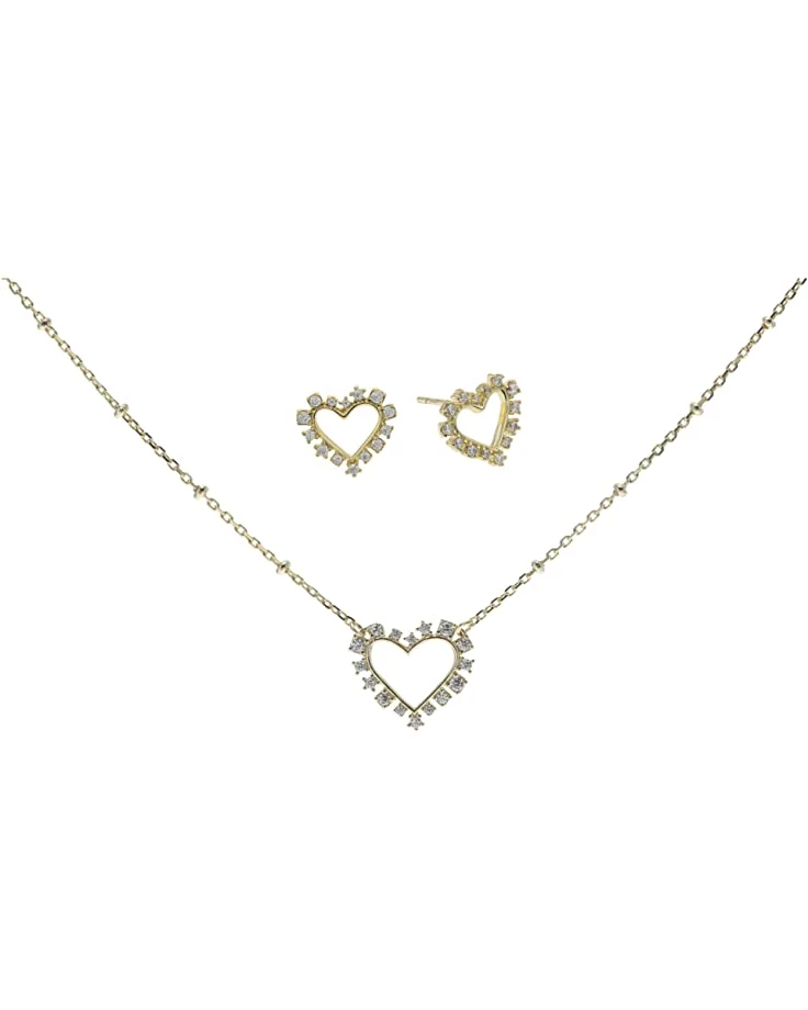 Kendra Scott Gift Set Ari Heart Pendant Stud Jewelry Set | Necklaces 3 Kendra Scott Gift Set Ari Heart Pendant Stud Jewelry Set | Necklaces