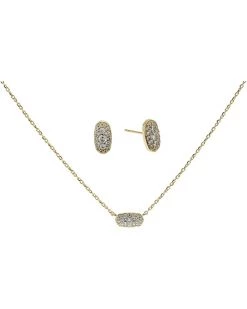 Kendra Scott Zappos Exclusive Grayson Crystal Pendant Stud Jewelry Set | Necklaces