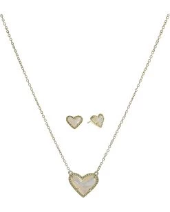 Kendra Scott Ari Heart Pendant & Stud Gift Set | Necklaces