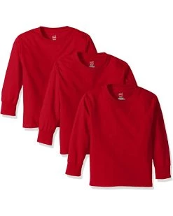 Hanes Big Boys Tagless Long Sleeve Tee (Pack of 3) | Shirts & Tops