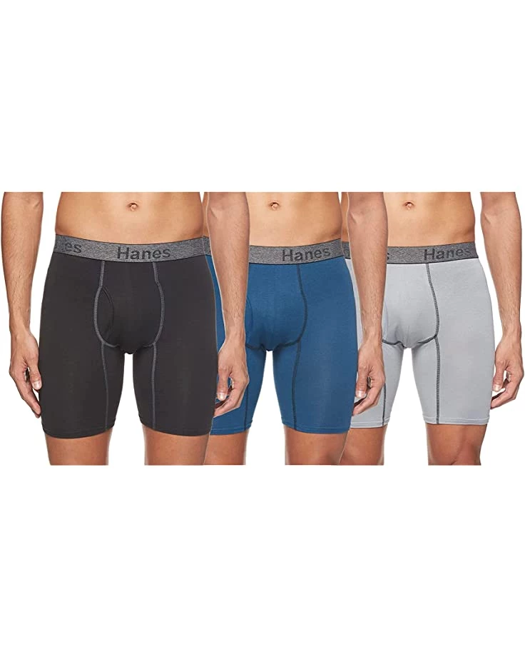 Hanes Men's 3-Pack Comfort Flex Fit Ultra Soft Stretch Boxer Brief, Available in Regular and Long Leg | Underwear 3 Hanes Men's 3-Pack Comfort Flex Fit Ultra Soft Stretch Boxer Brief, Available in Regular and Long Leg | Underwear