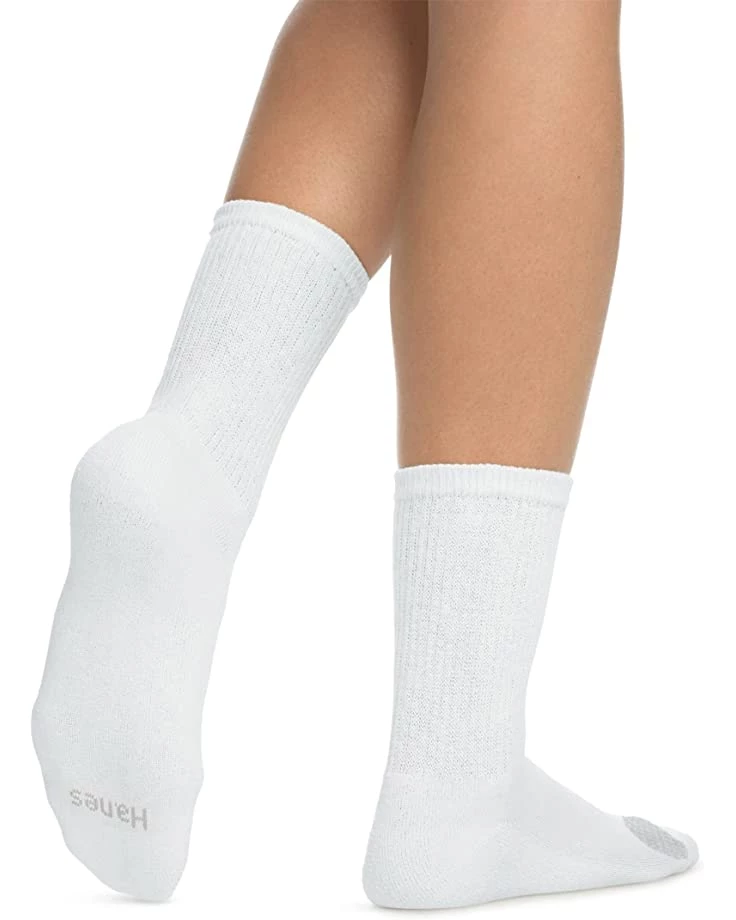 Hanes Women's 6-Pair Plush Comfort Toe Seam Crew Socks 4 Hanes Women's 6-Pair Plush Comfort Toe Seam Crew Socks - Image 2