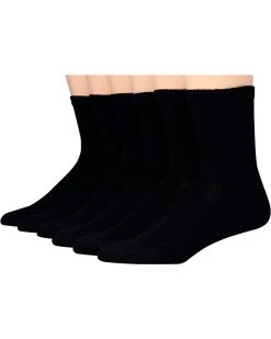 Hanes Mens Double Crew Socks 12-pair Pack, Available in Big & Tall
