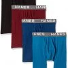Hanes Men's Comfort Flex Fit Ultra Soft Cotton Modal Blend Boxer Brief 4-Pack | Underwear