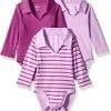 Hanes Baby Flexy 3 Pack Long Sleeve Polo Bodysuits | Baby One Pieces -Kendra Scott Shop 81BsrCYACcL. AC SR736920