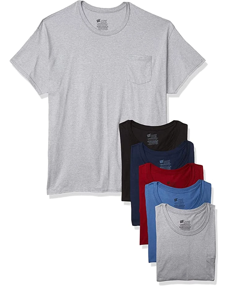 Hanes Men's Tagless Cotton Crew Undershirt with Pocket – Multiple Packs and Colors | Shirts & Tops 3 Hanes Men's Tagless Cotton Crew Undershirt with Pocket – Multiple Packs and Colors | Shirts & Tops