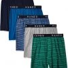 Hanes Men's 5-Pack Ultimate Dyed Exposed Waistband Knit Boxer with ComfortFlex Waistband - Assorted Colors | Underwear