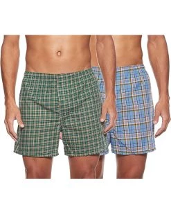 Hanes Men's Inside Exposed Waistband Woven Boxers (2-Pack) | Underwear