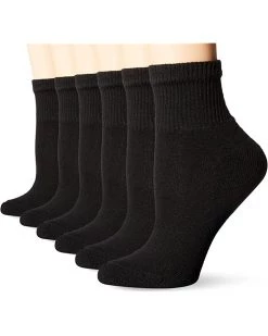 Hanes Women's 6-Pack Comfort Toe Seamed Ankle Socks