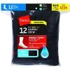 Hanes mens Double Tough Crew Socks, 12-pair Pack