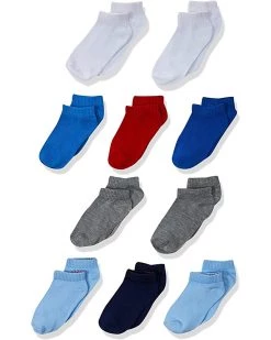Hanes Boys' 10-Pack Toddler Assorted Colors EZ Sort Matching with Reinforced Heel and Toe Low Cut Socks