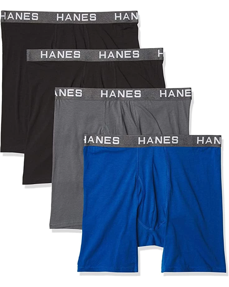 Hanes Men's Comfort Flex Fit Ultra Soft Cotton Modal Blend Boxer Brief 4-Pack | Underwear 4 Hanes Men's Comfort Flex Fit Ultra Soft Cotton Modal Blend Boxer Brief 4-Pack | Underwear - Image 2