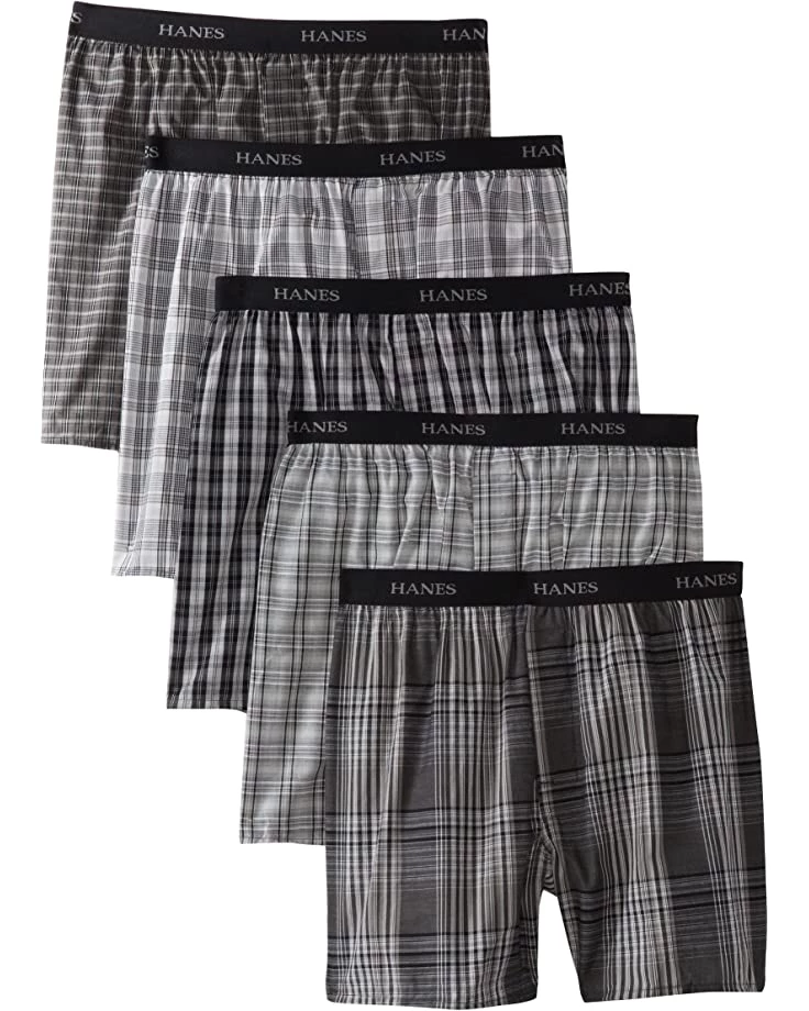 Hanes Men's Yarn Dye Exposed Waistband Boxer-Multiple Packs and Colors | Underwear 3 Hanes Men's Yarn Dye Exposed Waistband Boxer-Multiple Packs and Colors | Underwear