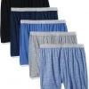Hanes Men's Exposed Waistband Knit Boxer-Multiple Packs Available | Underwear