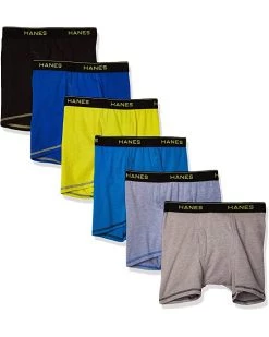 Hanes Boys' Cool Comfort Breathable Mesh Boxer Brief 6-Pack Assorted Color | Underwear