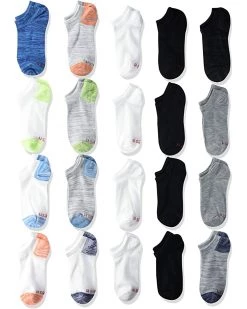 Hanes Boys' SUPER VALUE 20-Pair Super No Show Socks
