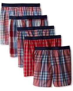 Hanes Men's Yarn Dye Exposed Waistband Boxer-Multiple Packs and Colors | Underwear