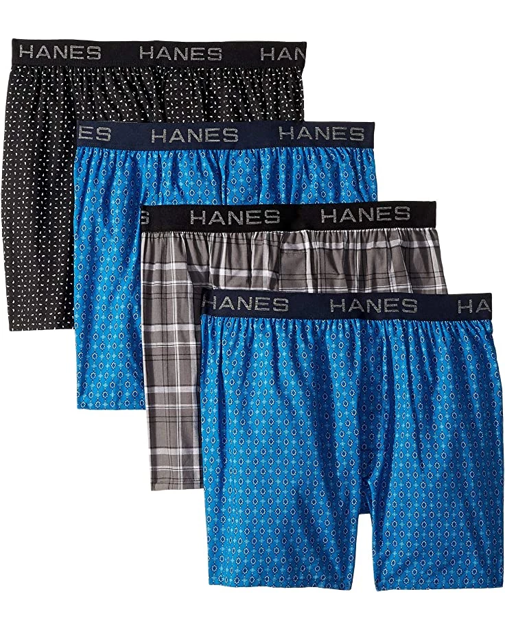 Hanes 4-Pack Core Cotton Plaid Boxers | Underwear 2 Hanes 4-Pack Core Cotton Plaid Boxers | Underwear