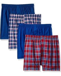 Hanes Men's 4-Pack Comfortblend Woven Boxers with Freshiq | Underwear